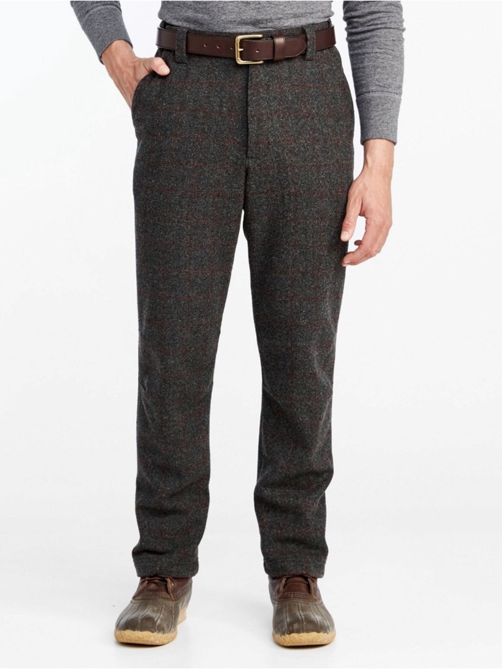 L.L.Bean Men's Maine Guide Wool Pant, Malone Plaid hunting camping fishing 36X30